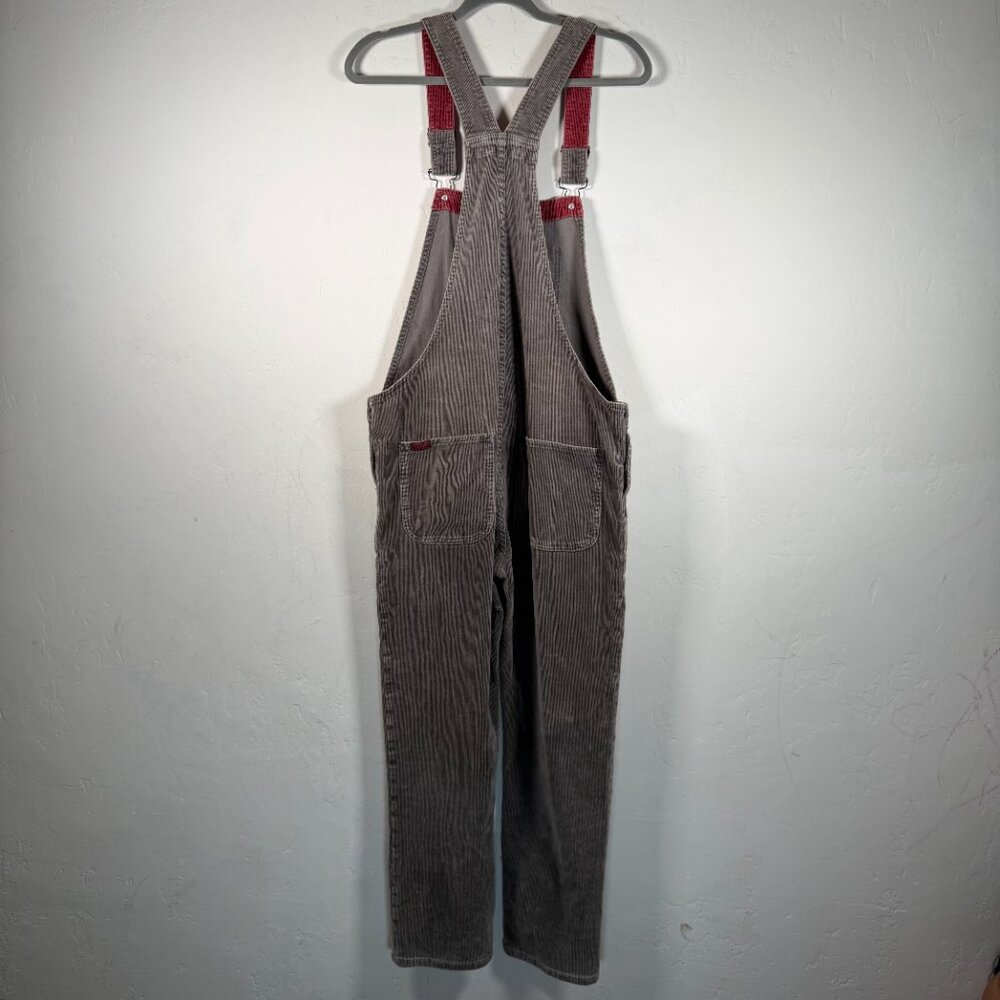 Stylish Gray Corduroy Overalls - Picture 2 of 6